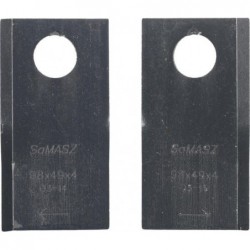 Nożyk kosiarki rotacyjnej lewy-prawy 98x49x3mm Samasz 5680025050700 - TraktorParts.pl - 1