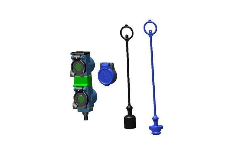 Zatyczka chroniąca od kurzu do gniazd 2FFN38..F zielona Faster TAF38V - TraktorParts.pl - 1