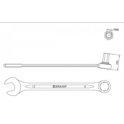 Klucz płaski - 13 mm x sześciokątny 8 mm do Claas 0007364291N - TraktorParts.pl - 1