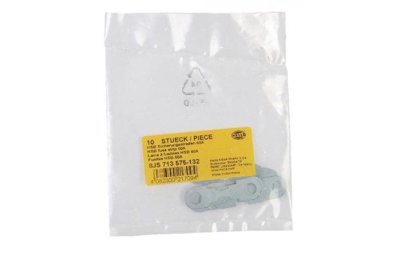 Bezpiecznik blaszany 60A L 41 mm op 10 szt Hella 8JS713575132 - TraktorParts.pl - 1