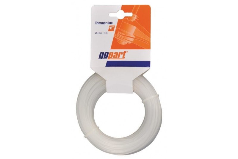 Żyłka tnąca 2-4mm 15m okrągła biała GOPART NL2415RGP - TraktorParts.pl - 1