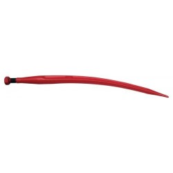 Ząb ładowacza wygięty profil podwójne T 37x660 mm z nakrętką M22x1-5 czerwony GOPART 5192FT68N1 - TraktorParts.pl - 1