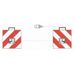 Tablica ostrzegawcza 423 x 423 z lampą zespoloną Geka R113095 - TraktorParts.pl - 1