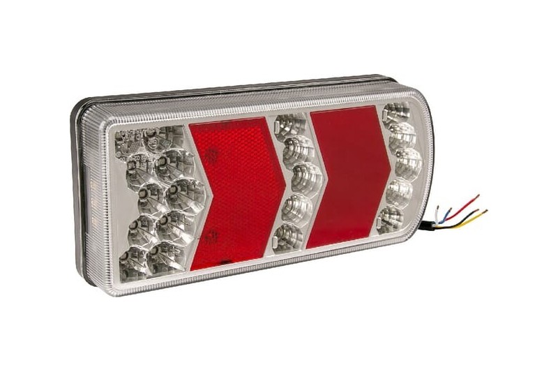 Lampa tylna zespolona LED lewa prostokątna 12-24V 228x106x40 mm gopart LA45018L - TraktorParts.pl - 1