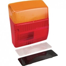 Klosz lampy pomarańczowy-czerwony kwadratowy tylny-lewy-prawy Hella 9EL990142001 - TraktorParts.pl - 1