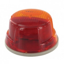 Lampa tylna zespolona okrągła 12V czerwona-pomarańczowa przykręcana 78 mm Hella 2SB001259261 - TraktorParts.pl - 1
