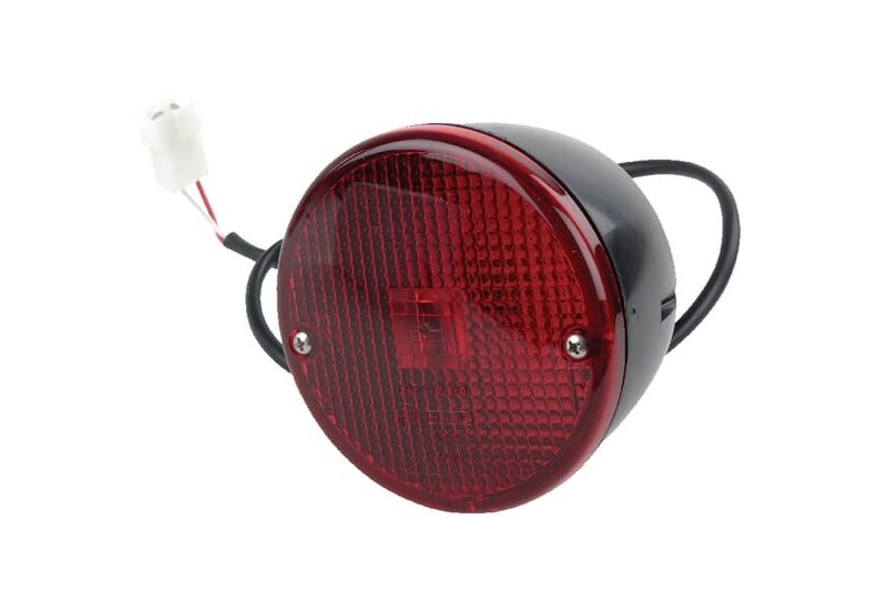 Lampa tylna zespolona okrągła czerwona przykręcana 115 mm z wtyczką AMP Cobo 02972000 - TraktorParts.pl - 1