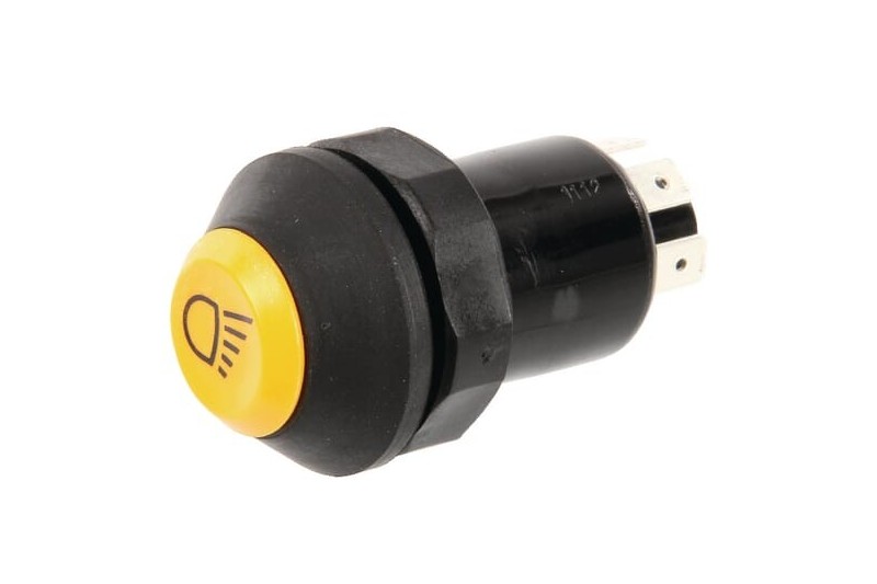 Przełącznik przyciskowy lamp roboczych okrągły żółty Pneutron 11110430PN - TraktorParts.pl - 1