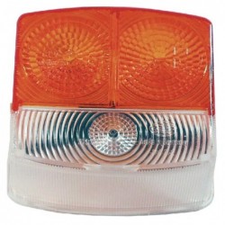 Klosz lampy pomarańczowy-przezroczysty kwadratowy prawy Hella 9EL134742021 - TraktorParts.pl - 1