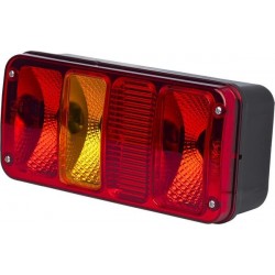 Lampa tylna zespolona prostokątna 12-24V pomarańczowa-czerwona przykręcana Waś Waś 1400680197 - TraktorParts.pl - 1