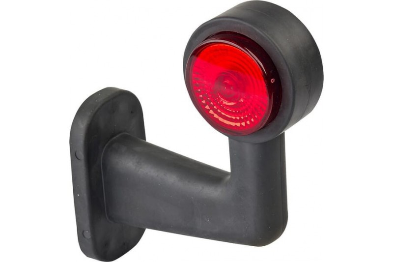Lampa obrysowa LED prawa 12-24V czerwona-przezroczysta przykręcana Waś Waś 1400300294BCP - TraktorParts.pl - 1