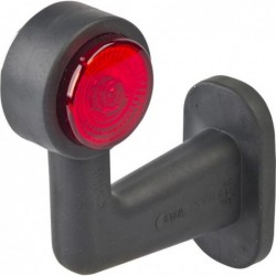 Lampa obrysowa LED lewa okrągła 12-24V czerwona-przezroczysta przykręcana Waś Waś 1400300294BCL - TraktorParts.pl - 1
