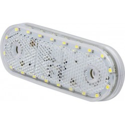 Lampa obrysowa LED prostokątna 12-24V biała przykręcana Waś Waś 14003000536 - TraktorParts.pl - 1