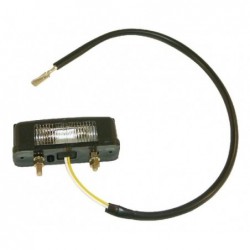Lampa oświetlania tablicy rejestracyjnej prostokątna czarna przykręcana z wtyczką 2-pin Cobo 02911000 - TraktorParts.pl - 1