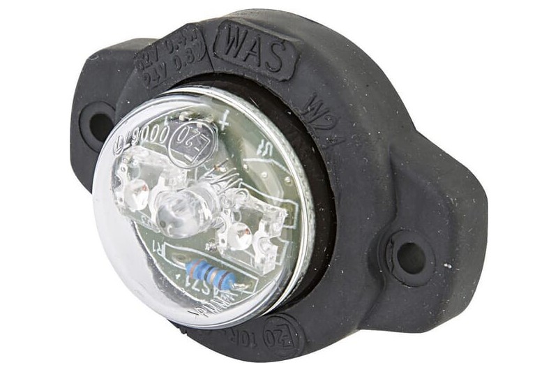 Lampa obrysowa LED 12-24V przezroczysta przykręcana Waś Waś 1400300120 - TraktorParts.pl - 1