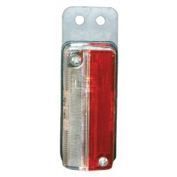 Lampa obrysowa 5W prostokątna 12-24V czerwono-biała przykręcana Hella 2XS005020011 - TraktorParts.pl - 1