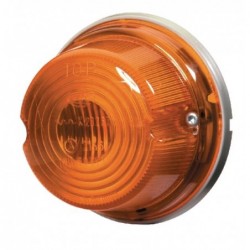 Lampa kierunkowskazu 18W okrągła 12V pomarańczowa przykręcana 80 mm Hella 2BA001259611 - TraktorParts.pl - 1