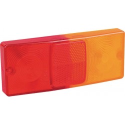 Klosz lampy czerwony-pomarańczowy prostokątny 160x67x30mm tylny-lewy Cobo 02728210 - TraktorParts.pl - 1