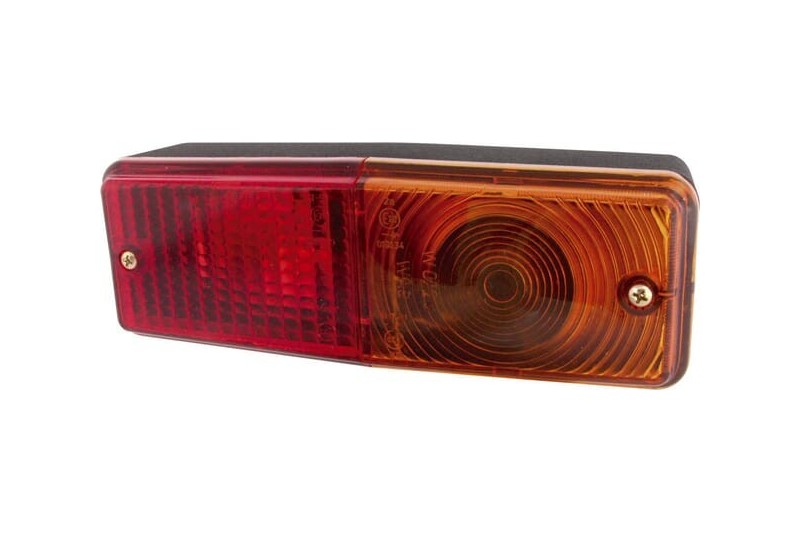 Lampa tylna zespolona prostokątna 12-24V pomarańczowa-czerwona przykręcana Waś Waś 1400681300 - TraktorParts.pl - 1