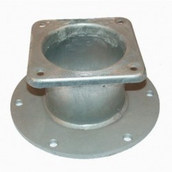 Adapter z kołnierzem okrągłym (6 otworów) i czworokątnym 6" kołnierz okrągły 6" Kramp 6313000Z - TraktorParts.pl - 1