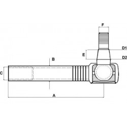 Końcówka drążka kierowniczego kpl  Kramp SHP754KR - TraktorParts.pl - 1