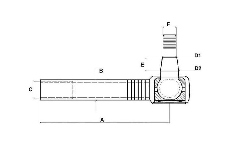 Końcówka drążka kierowniczego Kramp SHP710KR - TraktorParts.pl - 1