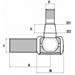 Końcówka drążka kierowniczego M17x1 5 lewa Kramp SHP599KR - TraktorParts.pl - 1