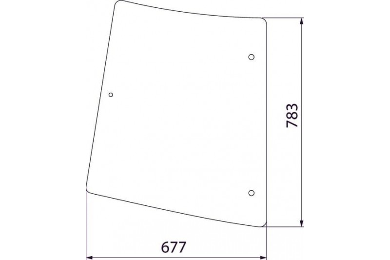 Szyba boczna tylna Kramp D6941 - TraktorParts.pl - 1