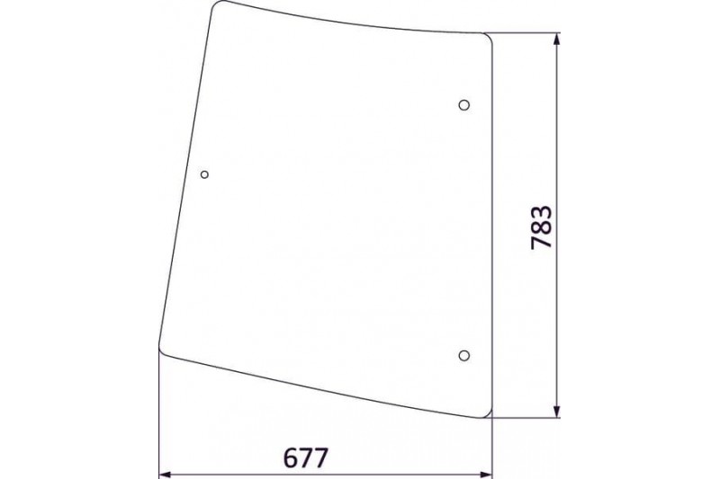 Szyba boczna tylna lewa Kramp D6941T - TraktorParts.pl - 1