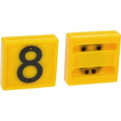 Cyfra do obroży nr 8 żółta 45x45mm - TraktorParts.pl - 1