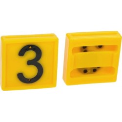 Cyfra do obroży nr 3 żółta 45x45mm - TraktorParts.pl - 1